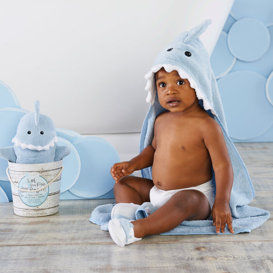 Let the Fin Begin 4-Piece Bath Gift Set (Blue)