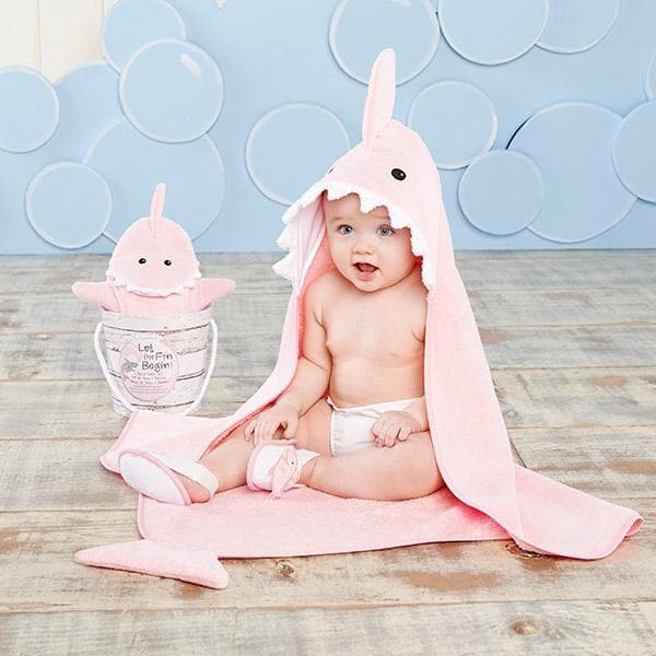 Shark 6-Piece Baby Gift Set - Pink