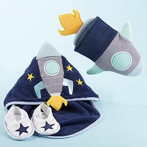 Cosmo Tot Spaceship 4-Piece Bath Time Gift Set