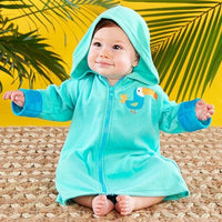 Thumbnail for Tropical Toucan Hooded Beach Zip Up (Personalization Available)