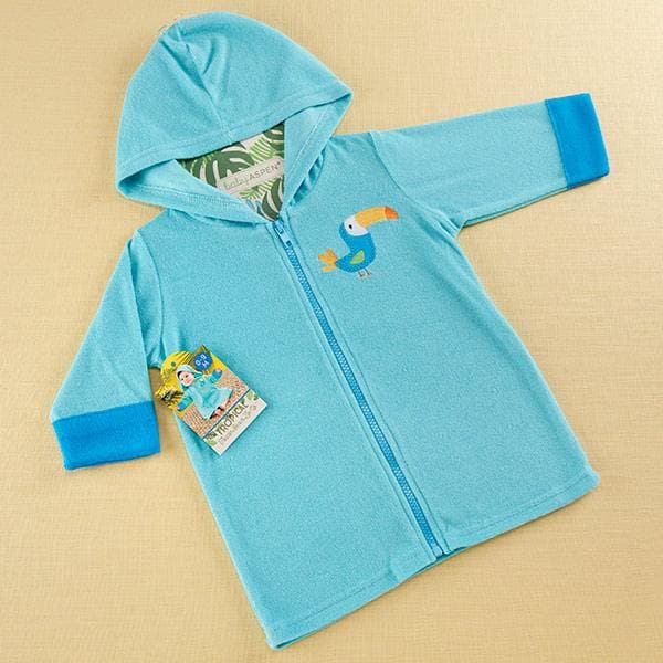 Tropical Toucan Hooded Beach Zip Up (Personalization Available)