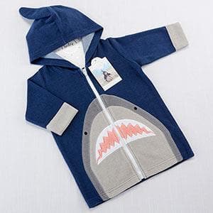 Shark Hooded Beach Zip Up (Personalization Available)