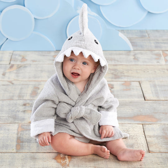 Let The Fin Begin Gray Shark Robe