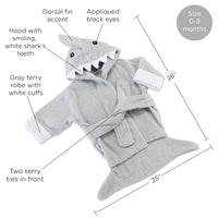 Thumbnail for Let The Fin Begin Gray Shark Robe (Personalization Available)