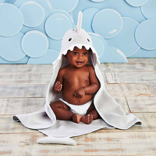 Gray Shark Hooded Towel
