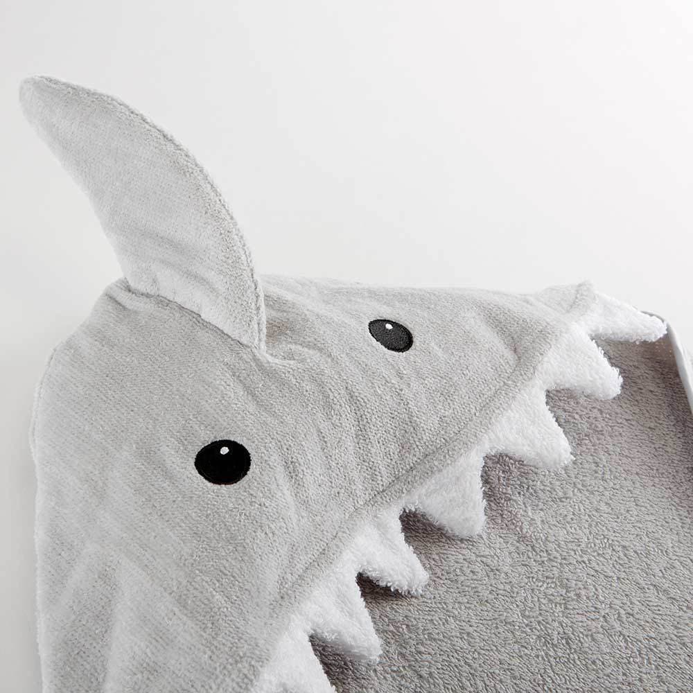 Gray Shark Hooded Towel