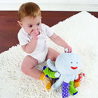 Thumbnail for Mr. Sock T. Pus Plush Octopus with 4 Pairs of Socks (Blue)