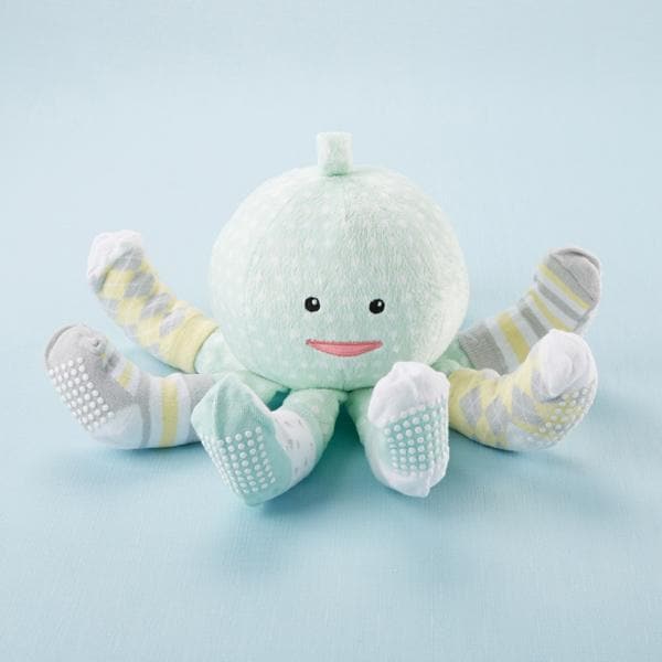 Sock T. Pus™ Octopus Plush Plus™ Four Pairs of Socks for Baby (Mint)