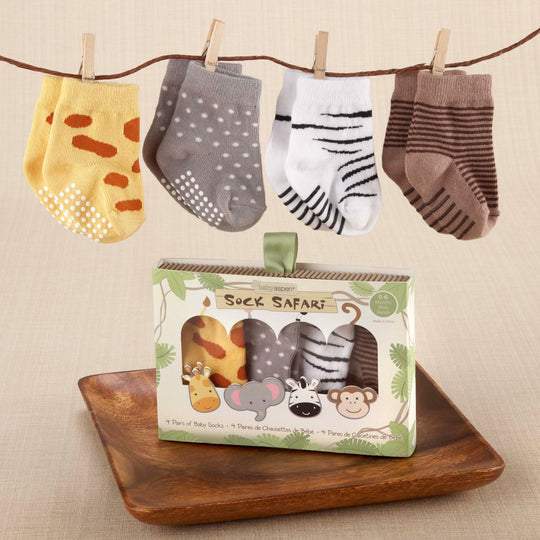 Sock Safari 4-Pair Animal Themed Sock Set