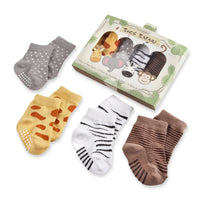 Thumbnail for Sock Safari 4-Pair Animal Themed Sock Set