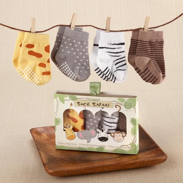 Safari Gift Set with Elephant Hooded Towel & 4-Pair Sock Set