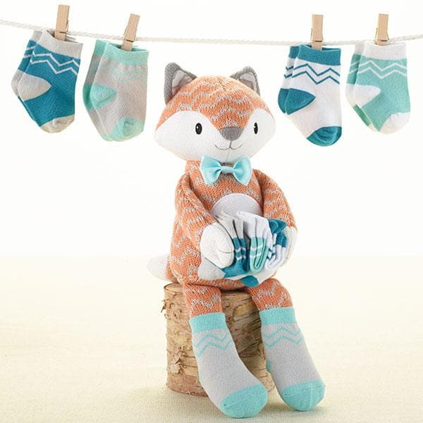 Mr. Fox in Socks Plush with Socks for Baby