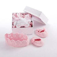 Thumbnail for Little Princess Knit Headband and Booties Gift Set