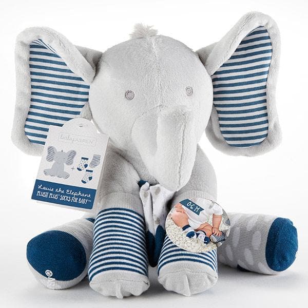Louie the Elephant Plush Plus Socks for Baby
