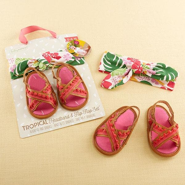 Tropical Headband & Flip Flop Gift Set