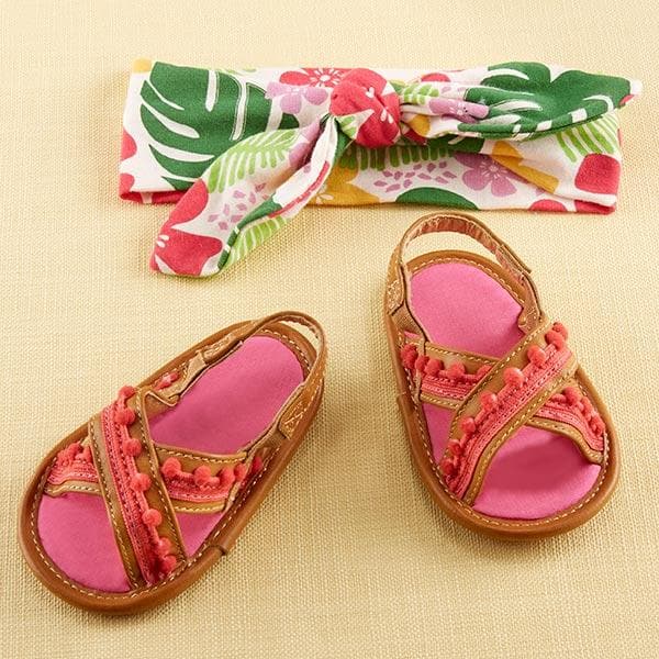 Tropical Headband & Flip Flop Gift Set