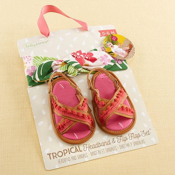 Tropical Headband & Flip Flop Gift Set