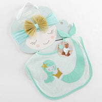 Thumbnail for Simply Enchanted Mermaid Bib & Headband Set