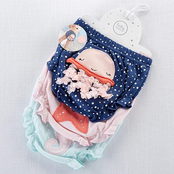 Under The Sea 3-Piece Diaper Cover Gift Set - Girl