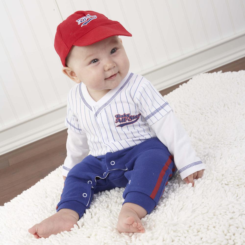Big Dreamzzz Baby Baseball 3-Piece Layette Set in All-Star Gift Box (Personalization Available)