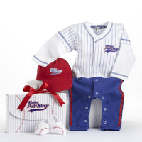 Thumbnail for Big Dreamzzz Baby Baseball 3-Piece Layette Set in All-Star Gift Box (Personalization Available)
