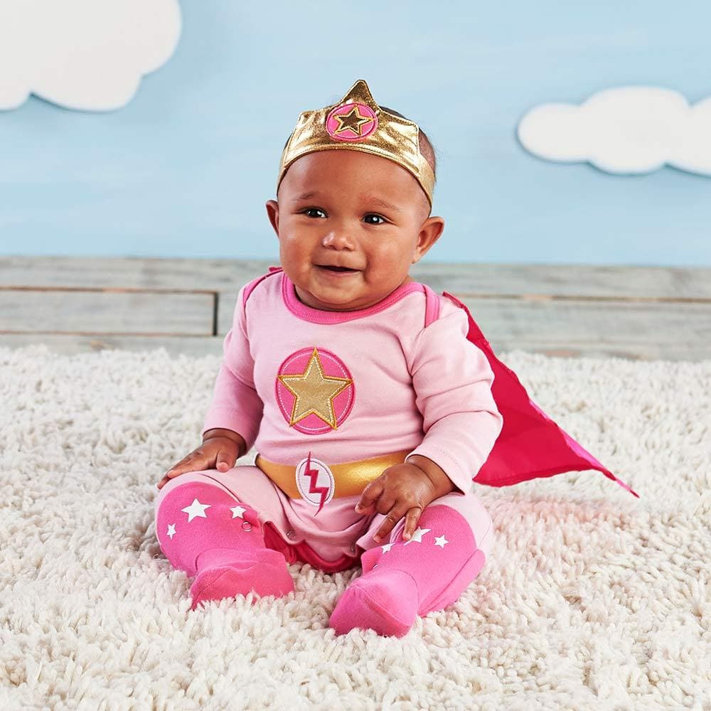 Big Dreamzzz Baby Superhero 2-Piece Layette Set - Girl (Personalization Available)