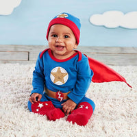 Thumbnail for Big Dreamzzz Baby Superhero 2-Piece Layette Set - Boy (Personalization Available)