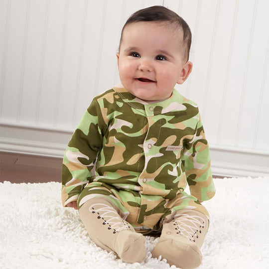 Big Dreamzzz Baby Camo 2-Piece Layette Set in "Backpack" Gift Box
