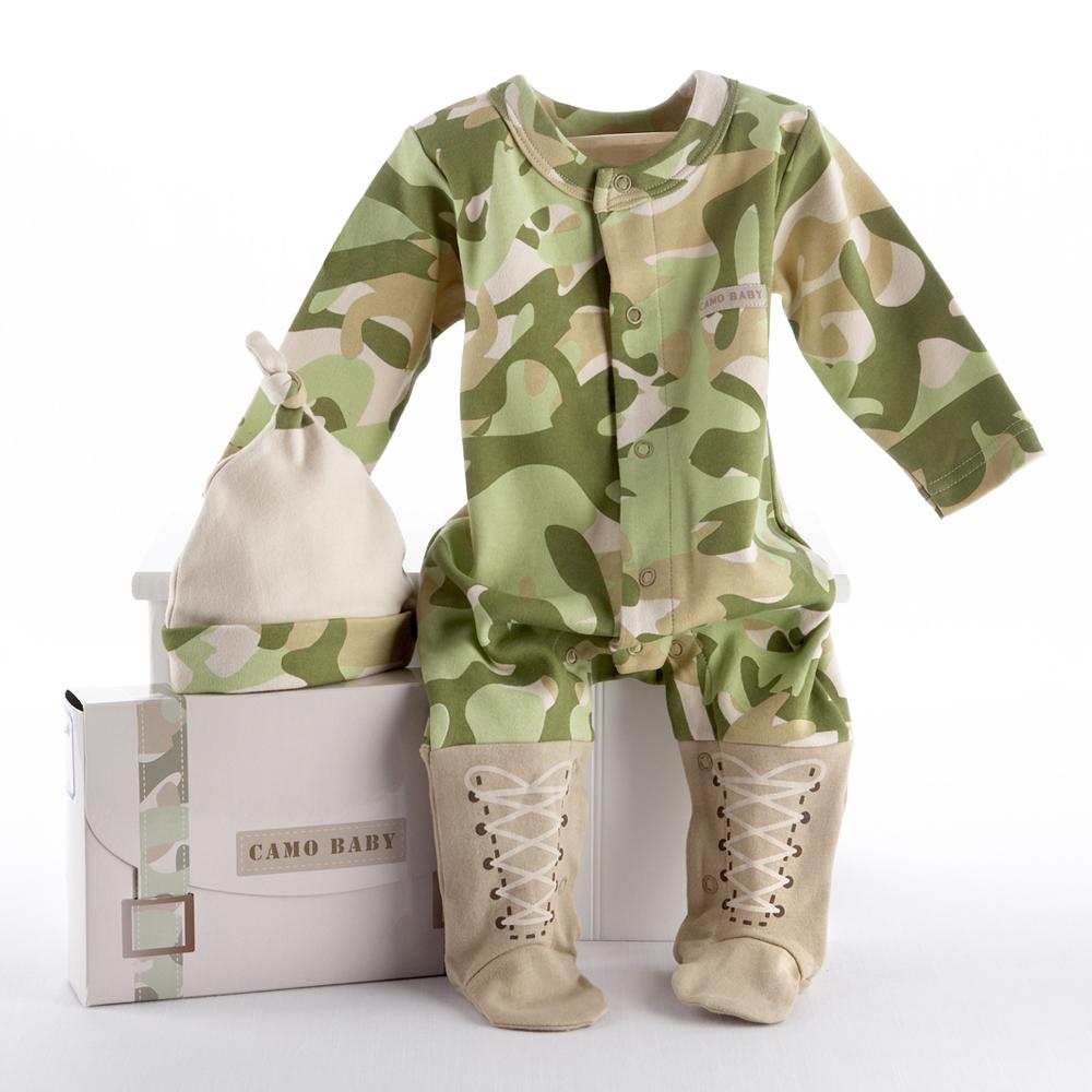 Big Dreamzzz Baby Camo 2-Piece Layette Set in "Backpack" Gift Box (Personalization Available)