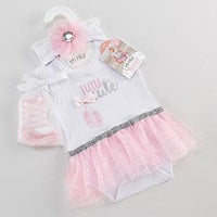 Thumbnail for My First Ballerina 3-Piece Tutu Outfit (0-6 mos)