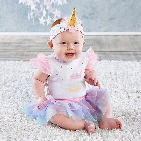 My First Unicorn Outfit with Headband (0-6 Months)