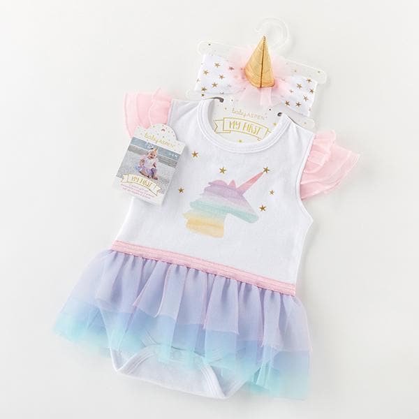 My First Unicorn Outfit with Headband (0-6 Months)