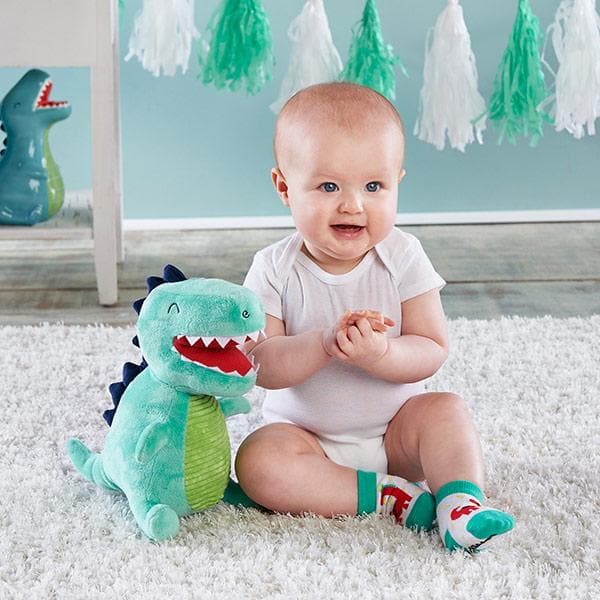 Doug the Dinosaur Plush Plus Socks for Baby