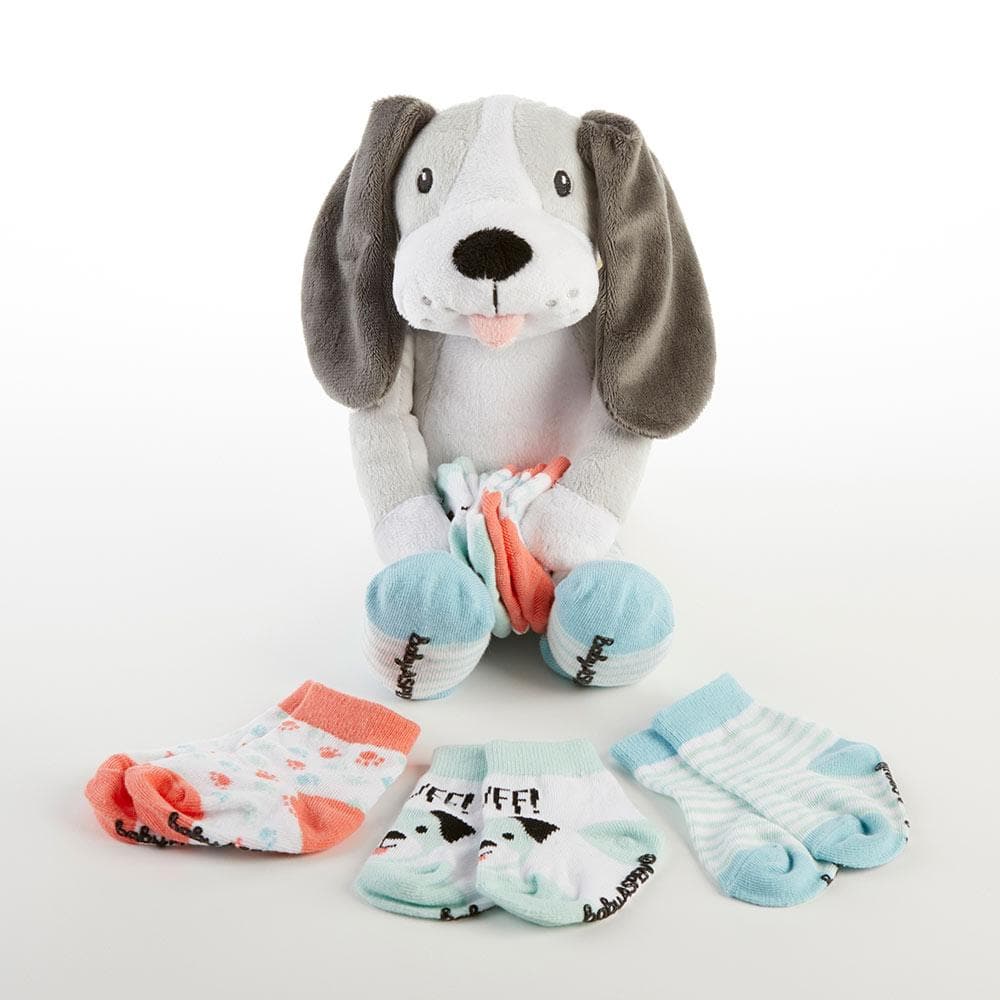 Parker the Puppy Plush Plus Socks for Baby