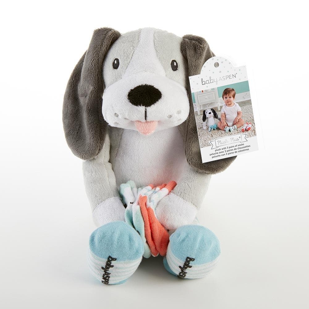 Parker the Puppy Plush Plus Socks for Baby