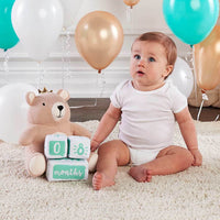 Thumbnail for My First Milestone Brown Bear Plush Plus Baby Age Blocks