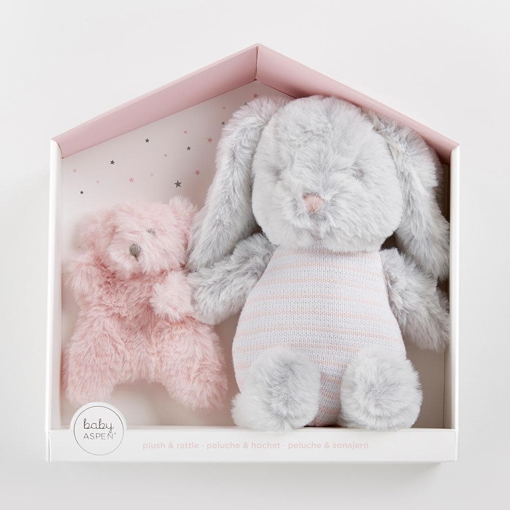 Luxury Baby Bunny Plush Plus Rattle for Baby