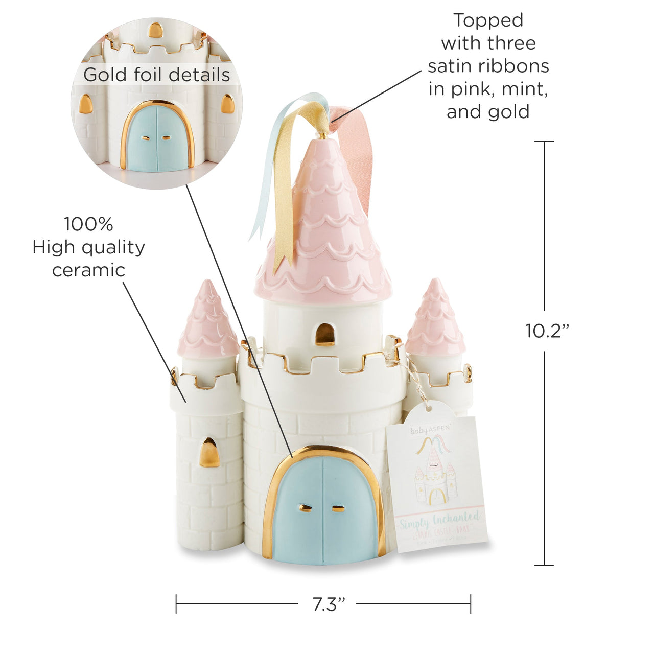 Simply Enchanted Castle Porcelain Bank