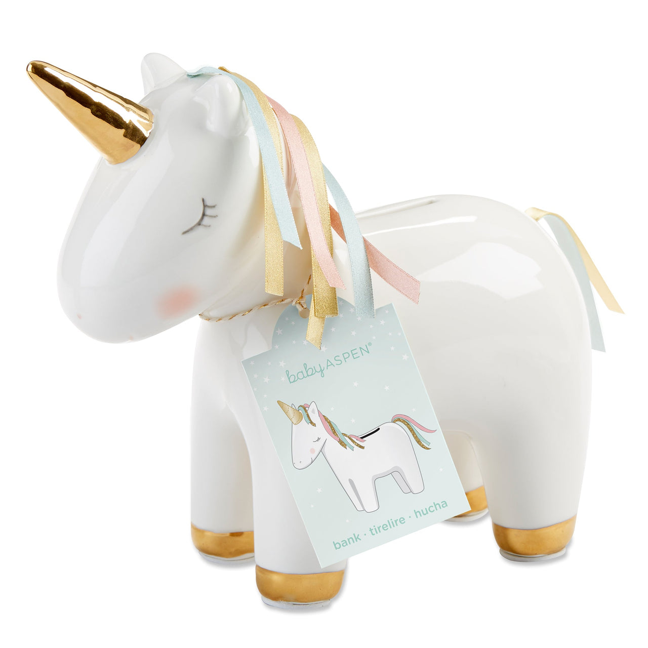 Fluffy Unicorn Bank — Chesapeake Ceramics