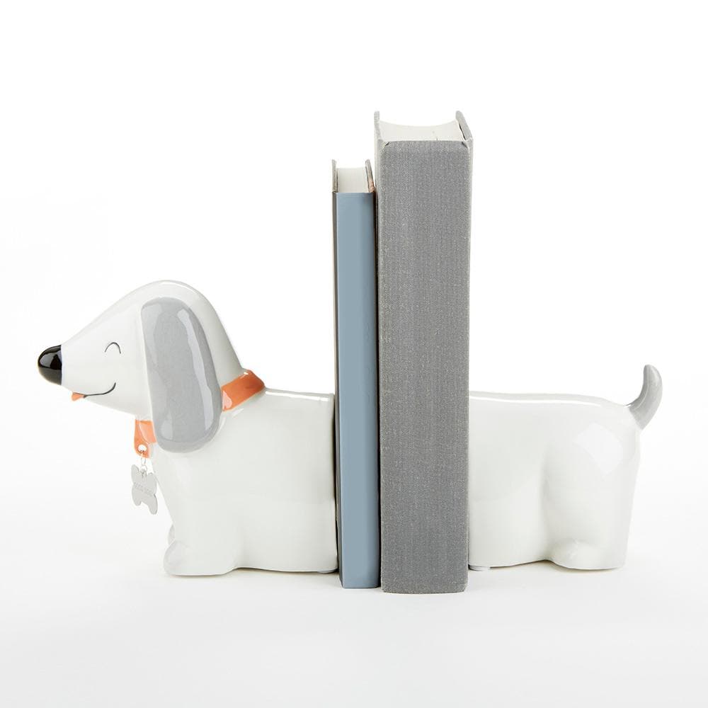 Puppy Porcelain Bookends
