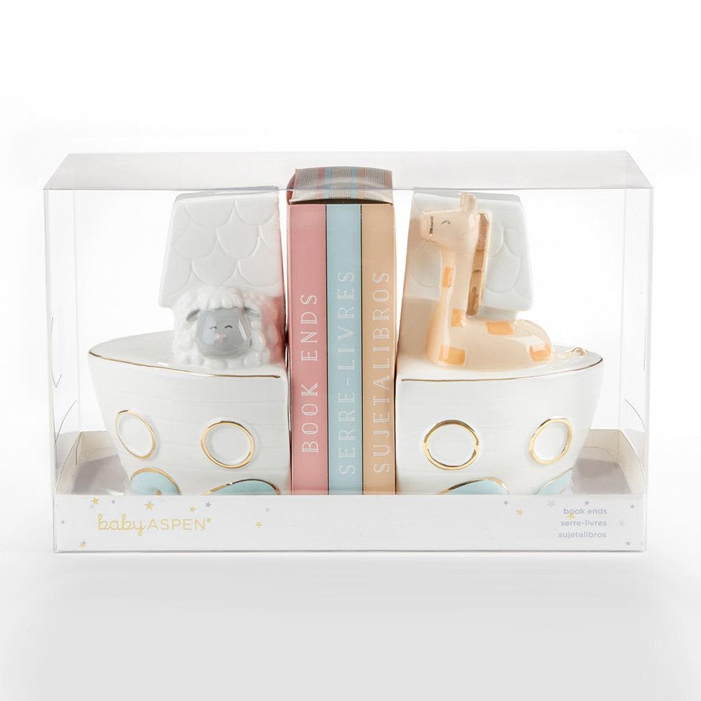 Noah's Ark Porcelain Bookends