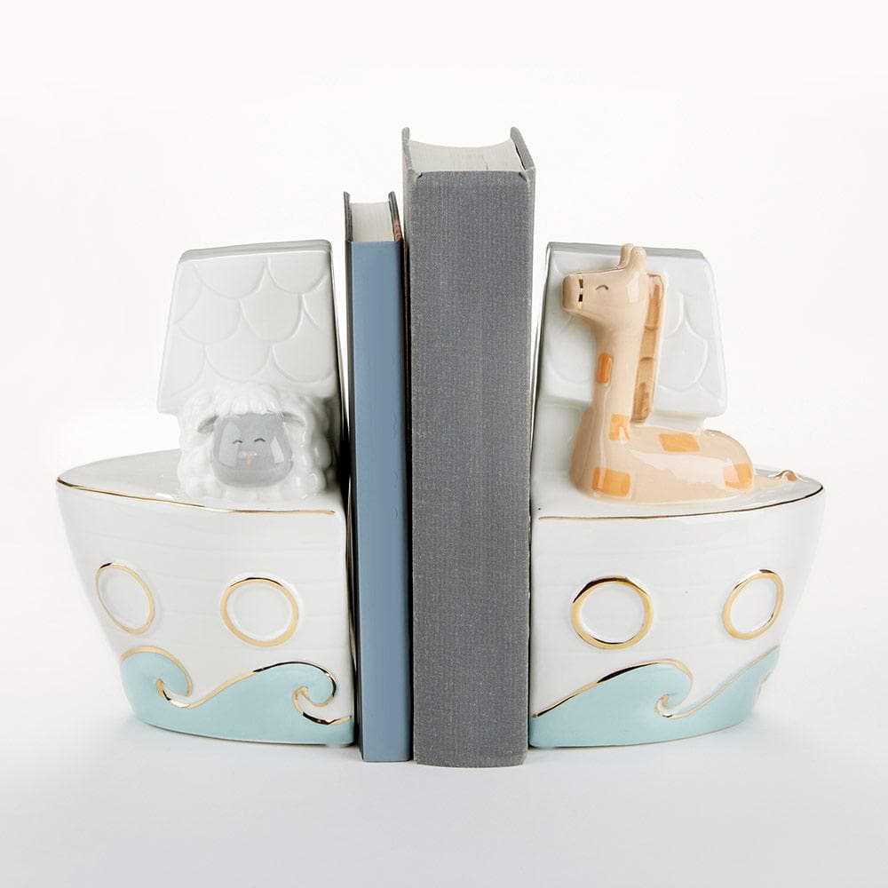 Noah's Ark Porcelain Bookends
