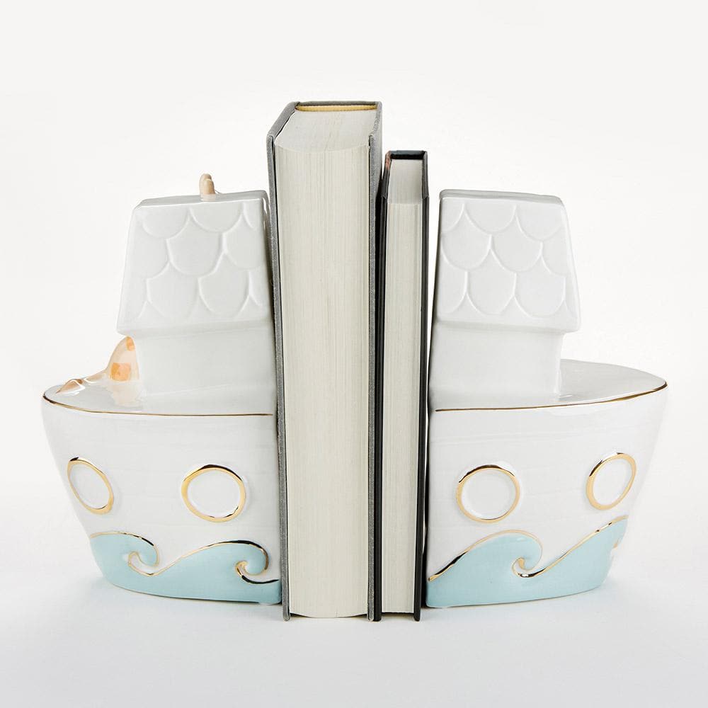 Noah's Ark Porcelain Bookends