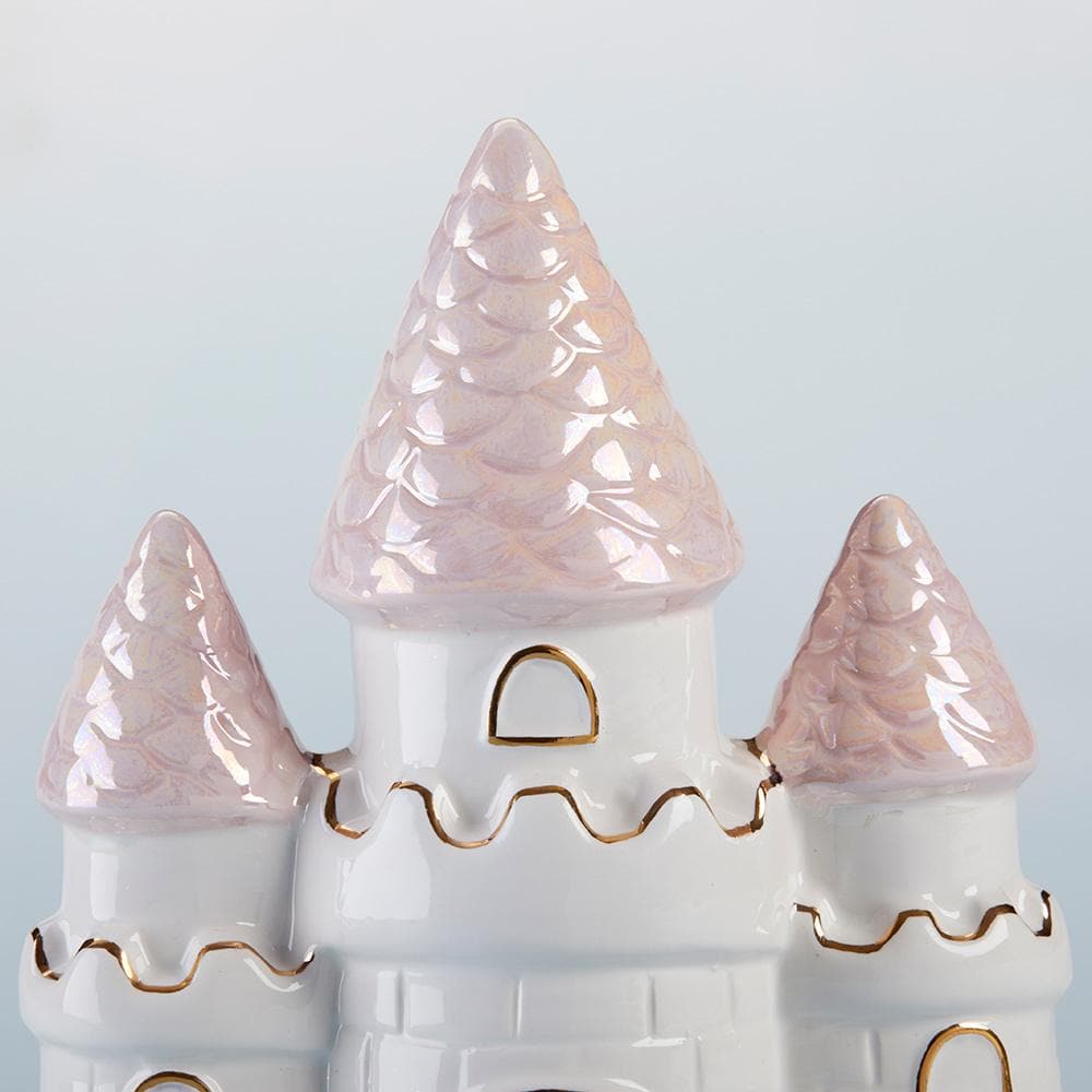 Simply Enchanted Small Castle Porcelain Bank