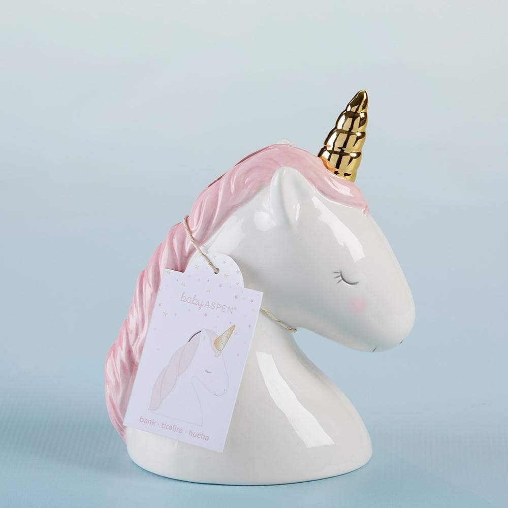 Simply Enchanted Small Unicorn Porcelain Bank