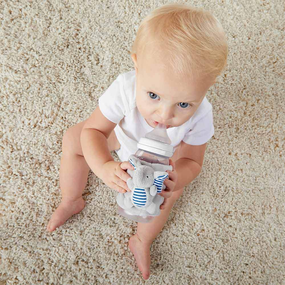 Little Peanut Elephant Bottle Buddy (Blue)