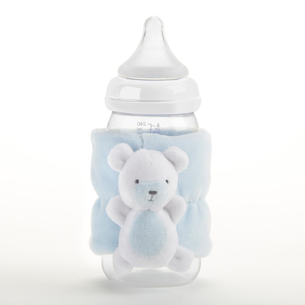 Teddy Bear Bottle Buddy (Blue)