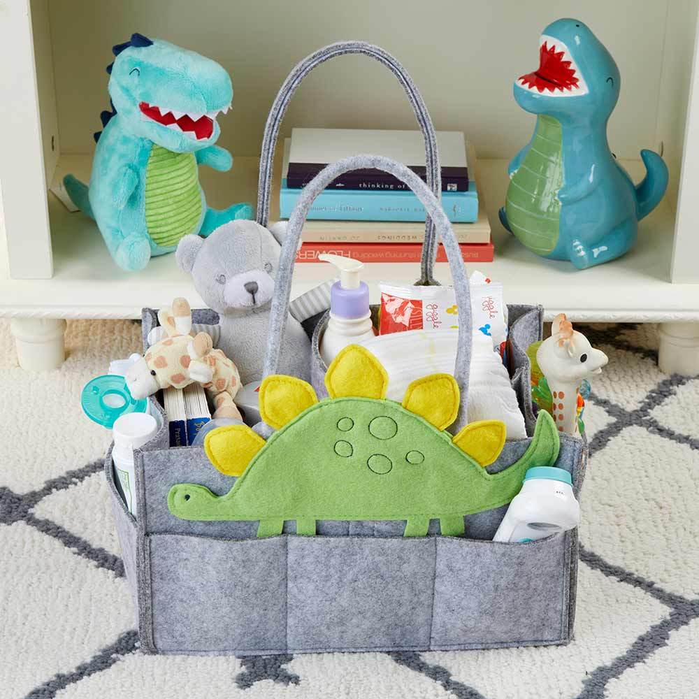 Dinosaur Diaper Caddy Organizer (Personalization Available)