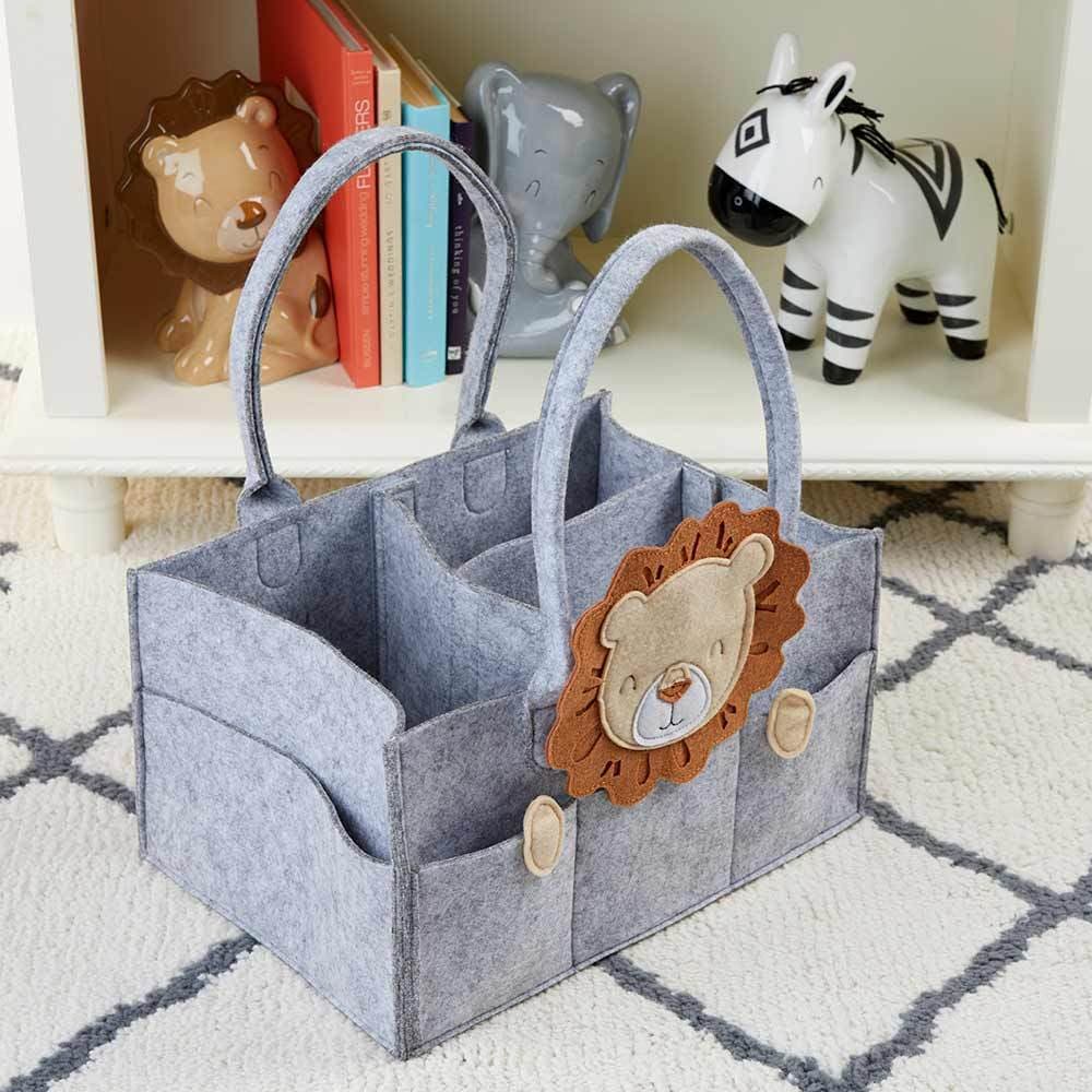 Lion Diaper Caddy Organizer (Personalization Available)