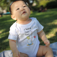 Thumbnail for I Hooked Daddy's Heart Cotton Onesie